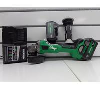 HIKOKI Akku Winkelschleifer G1813DA (18V, 2x5,0 Ah Li-ion Akkus, Schleifscheiben Ø: 125 mm, Antriebsspindel: M14, Leerlaufdrehzahl: 8000 min-1, Brushless Motor) Zubehör komplett im HSC III Koffer.