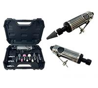 Smerigliatrice ad Aria Compressa Drimmel Fresatrice Drimer Diritta Trapano Fresa Pneumatica Per la Molatura Valigetta Con Accessori 15Pz