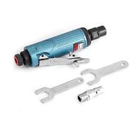 Smerigliatrice ad aria da spicco da 1/4 pollici di taglio lucidatrice mini strumento pneumatico leggero ad alta velocità per macinazione e lucidatura blu argento da 3 mm Collet (Blu)