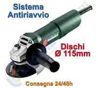 Smerigliatrice Angolare 115mm Elettrica METABO 750W Flex Mola con Antiriavvio
