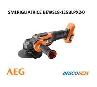 SMERIGLIATRICE ANGOLARE Ø125mm BRUSHLESS 18V A BATTERIA BEWS18-125BLPX2-0 AEG