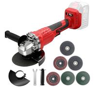 Smerigliatrice Angolare a Batteria, 125 MM Smerigliatrice a Batteria, Adatto per batterie Makita, 3 Velocità Regolabili, Motore Brushless, per Tagliare, Lucidare e Levigare