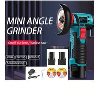 Smerigliatrice angolare a batteria agli ioni di litio senza fili, macchina elettrica multifunzionale MINI per smerigliatura e taglio, con caricabatterie e batteria da 2000mAh (1 pezzo o 2 pezzi), adat