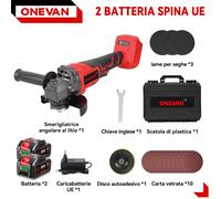Smerigliatrice Angolare a Batteria Brushless 125mm Dischi PerMakita 18V Batteria