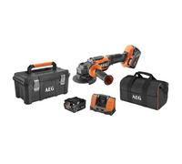 AEG BEWS18-115BLPX2-502TB Smerigliatrice Batteria 18V 2x5,0Ah 115mm Brushless