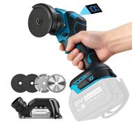 Smerigliatrice angolare a batteria da 3 pollici compatibile con batteria Makita 18V (senza batteria), smerigliatrice angolare mini senza spazzole da 16.800 giri/min con display digitale, 2 dischi