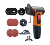 Smerigliatrice angolare a batteria Mini levigatrice Lucidatrice a al litio ricaricabile USB Rettifica Taglio Utensili elettrici fai-da-te,Basse Vibrazioni(Oranje)