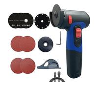 Smerigliatrice angolare a batteria Mini levigatrice Lucidatrice a batteria al litio ricaricabile USB Rettifica Taglio Utensili elettrici fai-da-te(Blauw)
