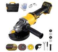Smerigliatrice angolare a batteria per Dewalt 18V 20V, 125 mm 10000 giri/min utensile da taglio smerigliatrice elettrica, motore brushless con 6 lame per legno plastica metallo taglio molatura
