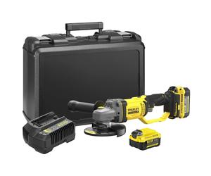 Smerigliatrice angolare a batteria Stanley FatMax V20 125 mm, 18 V/2x4,0 Ah SFMCG400M2K