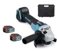 Smerigliatrice Angolare, Compatibile con Makita DGA517Z, 18V Smerigliatrice Angolare Elettrica, Diametro di 125mm con 2x 5.5Ah Batteria e Caricabatterie,1x Portable Toolbox, Per Molatura/Lucidatura
