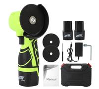 Smerigliatrice angolare da 16,8 V, smerigliatrice angolare a batteria, mini smerigliatrice angolare alimentata a batteria 550 W, fresa senza fili per tagliare, levigatura e lucidatura, verde e nero