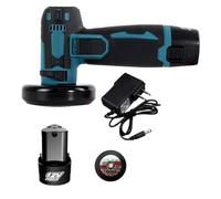 Smerigliatrice angolare elettrica a batteria 12V 800W 19500rpm Batteria al litio Mini lucidatura Rettificatrice Diamantata Potenza(Blue)