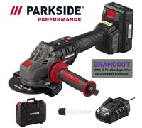 Smerigliatrice Angolare PARKSIDE PERFORMANCE Brushless + Batteria 4Ah + Caricaba