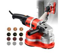 Smerigliatrice Angolare Per Cemento (2800W), Levigatrice A 3 Teste, Velocità Regolabile A 6 Livelli + Forza Di Levigatura Uniforme, 3 Tipi Di Dischi Abrasivi Per Una Lucidatura Perfetta,A