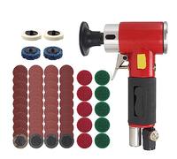 Smerigliatrice angolare pneumatica Lucidatrice pneumatica a 90 gradi Rettificatrice da 2 pollici con kit di utensili for dischi abrasivi, Basso rumore(Set2)