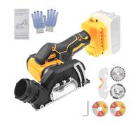 Smerigliatrice angolare senza fili compatibile con batteria Dewalt da 20 V, 20000 giri/min, smerigliatrice elettrica senza fili, motore spazzolato con 4 lame da 7,6 cm, per tagliare legno, plastica,
