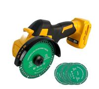 Smerigliatrice angolare senza fili per Dewalt 18/20 V, mini smerigliatrice angolare senza spazzole, 18000 giri/min, 100 mm, strumento di taglio piccolo con 4 dischi per taglio, lucidatura e rettifica