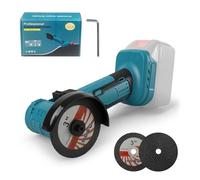 Smerigliatrice angolare senza spazzole compatibile con batteria al litio Makita 18 V, 19000 giri/min con dischi da taglio da 75 mm per taglio, lucidatura, affilatura, legno, metallo, calcestruzzo