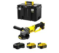 Smerigliatrice Angolare STANLEY FatMax SFMCG400M2T (2 x 4,0 Ah + Caricabatteria + TSTAK VI)
