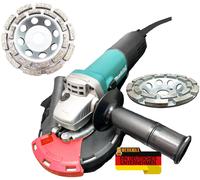 Smerigliatrice Calcestruzzo Set - Angolare Makita + WM Aspirazione + 2 X