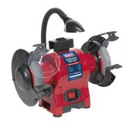 Smerigliatrice da Banco Ø150mm Con Luce Lavoro 250W/230V - Sealey BG150WL Nuovo
