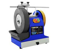 Smerigliatrice da Banco Affilatrice ad Acqua 200W 250mm Grana 220 con Potente Mola Affila Attrezzi Sgorbie e Coramella a Disco in Pelle per Finitura Lucida