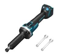 Smerigliatrice Diritta Compatibile con Makita 18V, Professionale Levigatrice Senza Spazzole con Mandrino da 6mm e 4 Velocità Variabili per Levigatura, Lucidatura, Intaglio(Batteria non Inclusa)