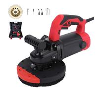 Smerigliatrice elettrica da parete con scatola portaoggetti, regolazione a 6 velocità, disco da 15 cm per rettifica di pavimenti e pareti