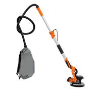 Smerigliatrice elettrica per cartongesso, 750 W, con aspirazione della polvere, 1800 giri/min e 6 livelli, smerigliatrice da parete e giraffa abrasiva regolabile, 1,2 - 2,2 m, con 6 fogli abrasivi e