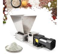 Smerigliatrice elettrica per cereali, 60 W 2 rulli con tramoggia da 4 litri, smerigliatrice per orzo in acciaio inossidabile per una macinazione efficiente del grano, capacità 20 kg/h