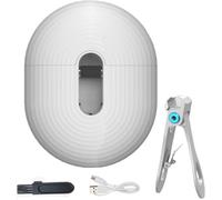 Smerigliatrice for unghie in plastica e acciaio inossidabile | Luce LED di ricarica di tipo C 2 velocità Silenzio Contenimento detriti Portabilità: toelettatura da uomo
