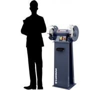 Smerigliatrice industriale da banco a doppio disco CORMAK M200S con base 0,9 kW