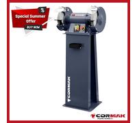 Smerigliatrice industriale da banco a doppio disco CORMAK M250S con base 250MM