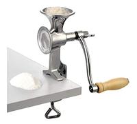 Smerigliatrice manuale con morsetto da banco con manico in legno Grano Grinder Manovella per macinazione Mais Manuale regolabile