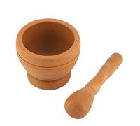 Smerigliatrice Manuale Per Aglio in Plastica, Spezie, Erbe, Mortaio, Pestello, Set, Ciotola Per Macinare, Utensile da Cucina (come Mostrato)(17.00 * 10.00 * 9.00-Colore del legno)