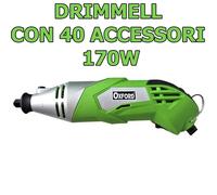 SMERIGLIATRICE MINI TRAPANO FRESA DRIMMEL DI PRECISIONE 170W 40 ACCESSORI