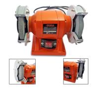 SMERIGLIATRICE MOLA DA BANCO 250W 2 DISCHI 2 PIETRE 125MM PROFESSIONALE HN-1206B