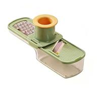 Smerigliatrice multifunzione 3 in 1 e mini fetta di verdure, mini affettatrice compatta tre in uno multifunzione mandolina e mandolino per aglio, mini grattugia per aglio e zenzero (B)