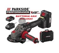 Smerigliatrice Parkside Performance Angolare 20V PWSAP 20 Li F6 con Batteria 4Ah