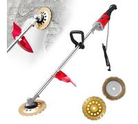 Smerigliatrice per Calcestruzzo, 1,5 m Giraffa Levigatrice per Muro, Levigatrice per Cemento Elettrica 2800W, con Piatto Levigante 180 mm, Spazzola a Tazza 200 mm, per Calcestruzzo, Pareti e Metallo