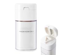 Smerigliatrice per pillole, taglierina per compresse | Affettatrice per compresse con portapillole | Frantumatore per pillole multifunzionale, divisore per pillole 4 in 1, tazza rimovibile, polvere fi