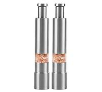 Smerigliatrice per sale e pepe, macinino per sale e pepe, con pulsante superiore, comoda base in acciaio inox per uso domestico, 1 pezzo / 2 pezzi