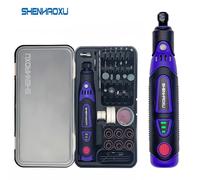 Smerigliatrice per utensili rotanti a batteria Trapano elettrico Penna per incisione regolabile a 3 velocità Taglio Lucidatura Foratura con accessori fai da te CASA