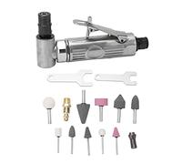 Smerigliatrice pneumatica ad angolo di 90 gradi, smerigliatrice pneumatica ad angolo destro con set di 10 punte abrasive, 0,3 CV, 20.000 giri/min, per incisione, lucidatura e