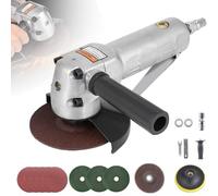 Smerigliatrice Pneumatica Angolare Compressa Professionale, Ad Aria Compressa, 18pcs, 11000rpm con Carta vetrata legata a filo da 5 pollici, per Lucidatura