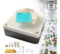 Smerigliatrice portatile for vetrate colorate a doppio strato con 4 punte, mini lucidatrice elettrica da 4200 giri/min, funzione di foratura da 2-3 mm for ceramiche e giada