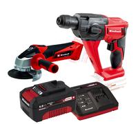 Smerigliatrice TC-AG 18/115 + Tassellatore TE-HD 18 + Starter Kit 4 Ah Einhell
