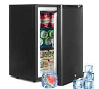 SMETA Frigorifero 12V, Frigo 12V 220V 40L Mini Frigo Frigorifero Piccolo Silenzioso, Porta reversibile, Con serratura, Nero