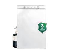 SMETA Frigorifero a gas con congelatore a 3 vie, 12 V/240 V/GPL, per camper, roulotte, garage, camper, Glamping Pod, 100 L (85 L + 15 L), bianco silenzioso